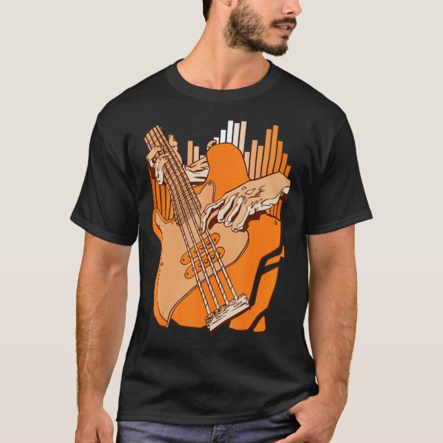 Bass Guitar Player Bassistance String Instrument M T Shirt (Framsida)