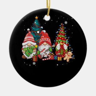 Bass Guitar Player Gnomes Funny Julgran Lig Julgransprydnad Keramik