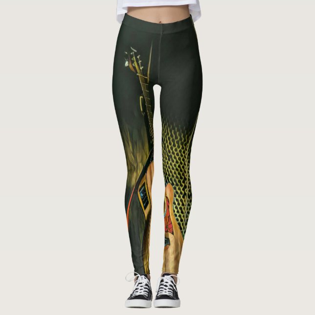 Bass guitar player leggings (Framsida)