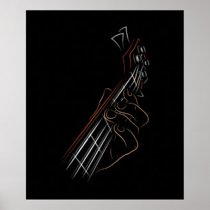 Bass Guitar Player Music Guitarist Musician Sten Poster