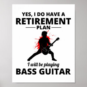 Bass Guitar Player Music Musician Bassistance Funn Poster