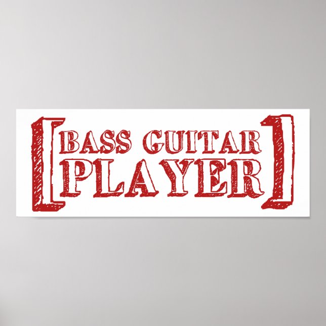 Bass Guitar Player Poster (Framsidan)