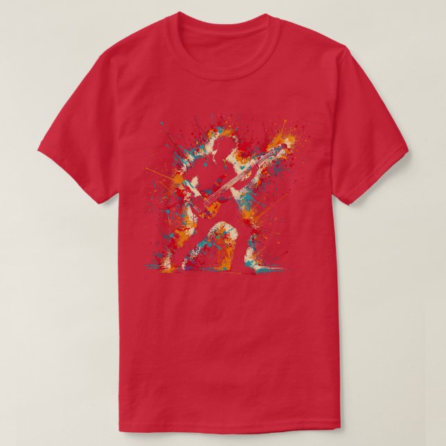 Bass Guitar Player T Shirt (Design framsida)