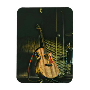 Bass guitar-spelare magnet