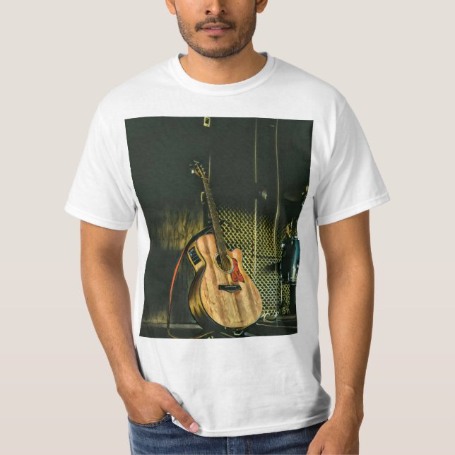 Bass guitar-spelare t shirt (Framsida)