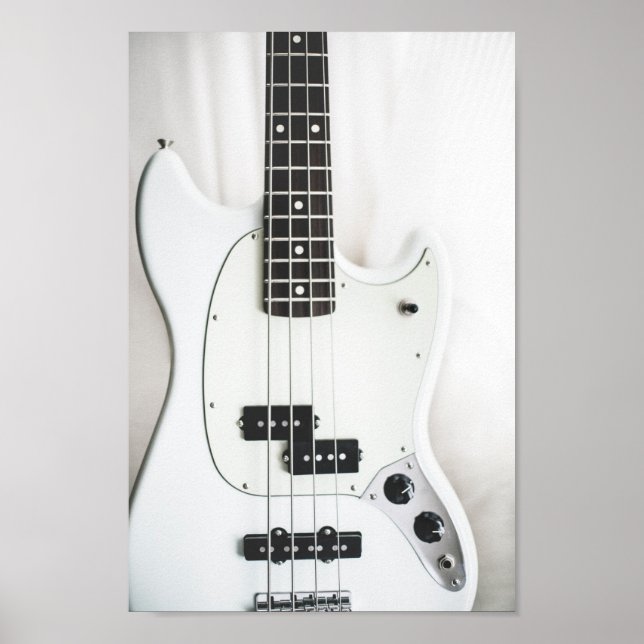 Bass Guitar - svartvitt Poster (Framsidan)