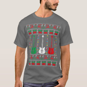 Bass Guitar Ugly jul Sweater Guitar Player X T Shirt
