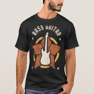 Bass Guitar Vintage Retro Classic Music T Shirt