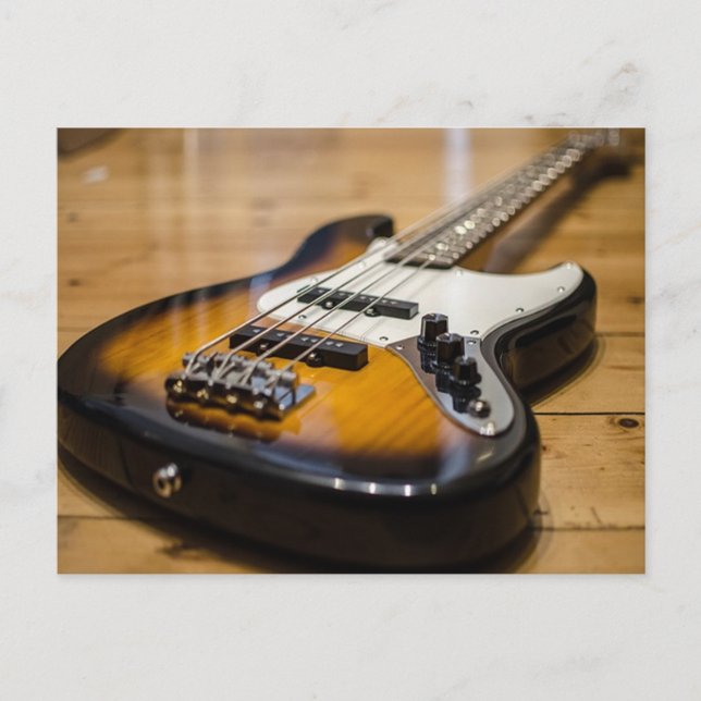 Bass Guitar Vykort (Framsida)