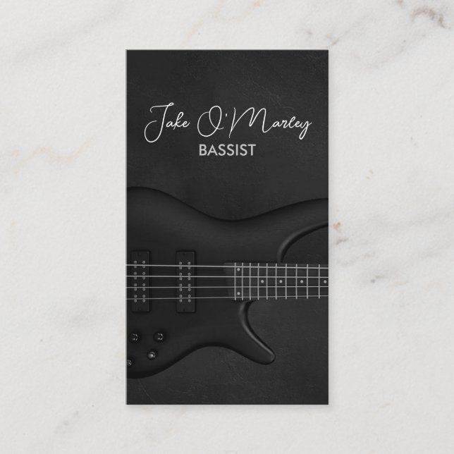 Bass Guitarist Guitar Bassistance Visitkort (Framsida)