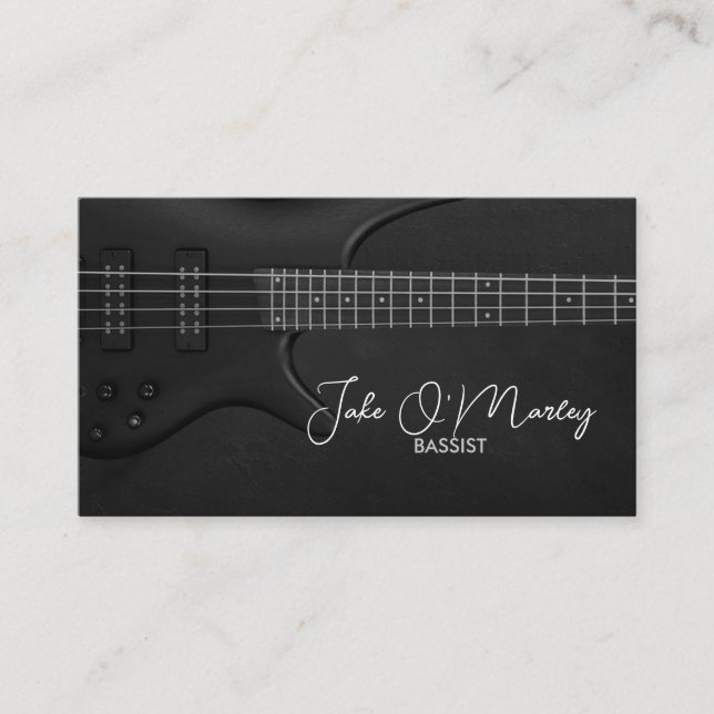 Bass Guitarist Guitar Bassistance Visitkort (Framsida)