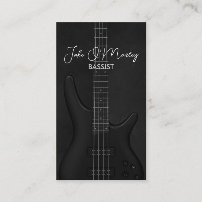 Bass Guitarist Guitar Bassistance Visitkort (Framsida)