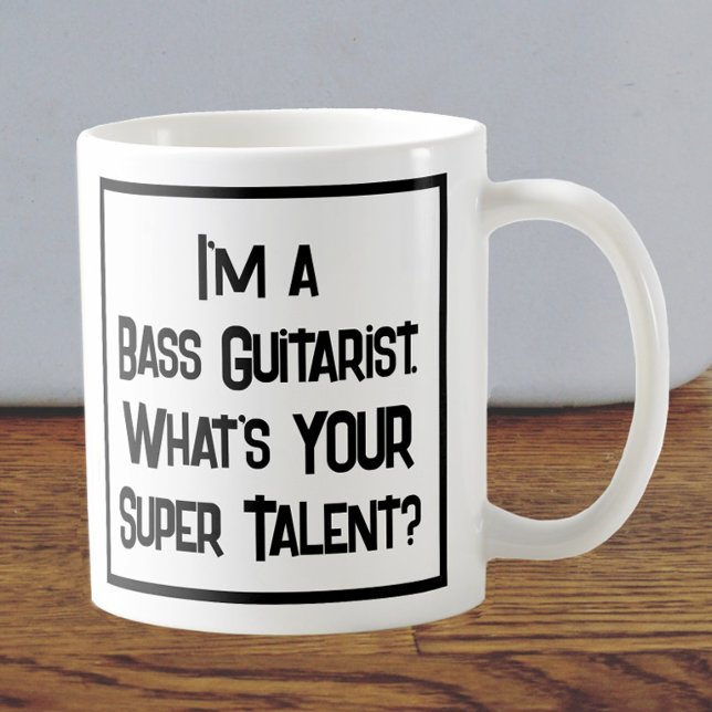Bass Guitarist Toppen Talent. Kaffe Mugg (Skapare uppladdad)