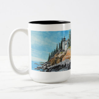 Bass Harbor fyr Två-Tonad Mugg