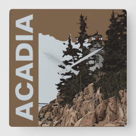 BASS HARBOR HUAD FYRKANTIG KLOCKA