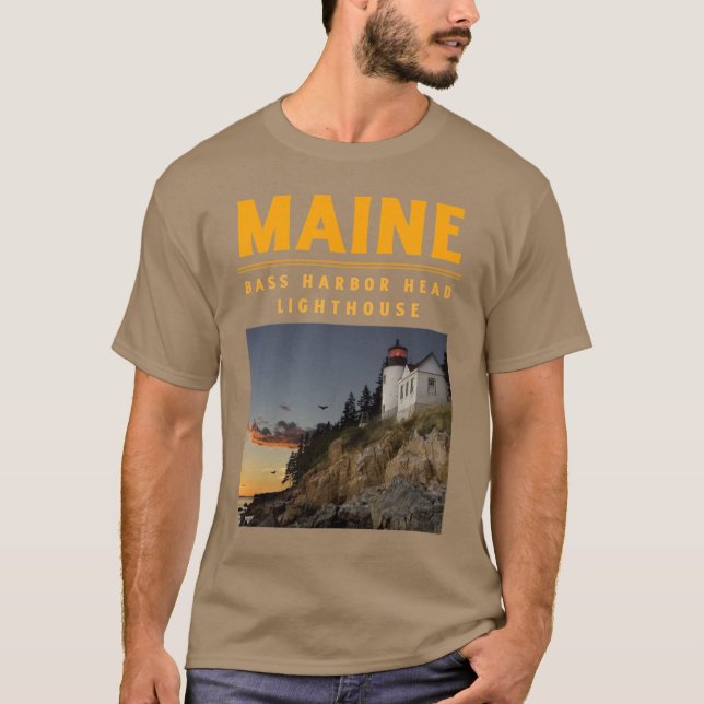 Bass Harbour Head Light T Shirt (Framsida)