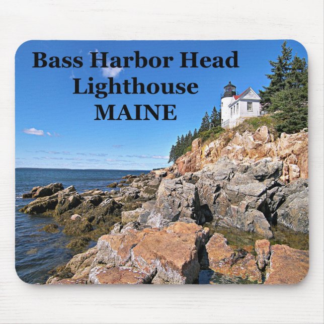 Bass Harbour Head Lighthouse, Maine Mousepad Musmatta (Framsidan)