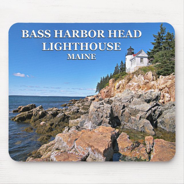 Bass Harbour Head Lighthouse, Maine Mousepad Musmatta (Framsidan)