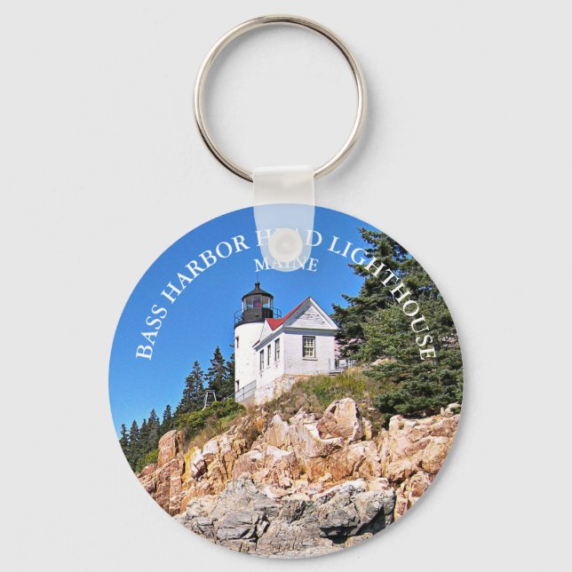 Bass Harbour Head Lighthouse, Maine Nyckelring (Framsida)