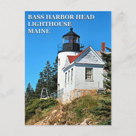 Bass Harbour Head Lighthouse, Maine Postcard Vykort