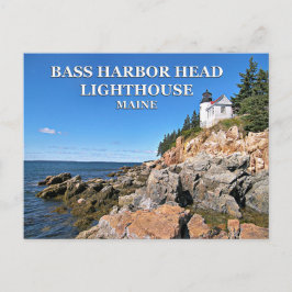Bass Harbour Head Lighthouse, Maine Postcard Vykort