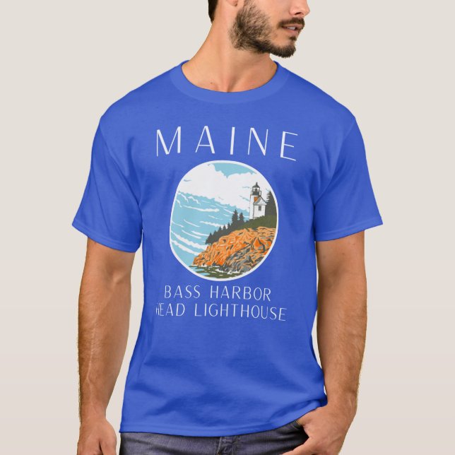Bass Harbour Light T Shirt (Framsida)