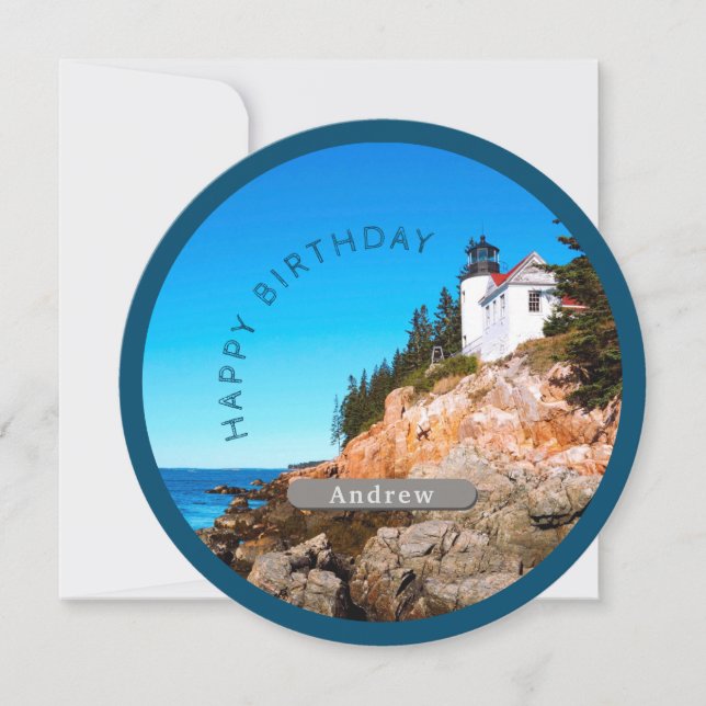 Bass Harbour Lighthouse Acadia NP Birthday (Framsida)