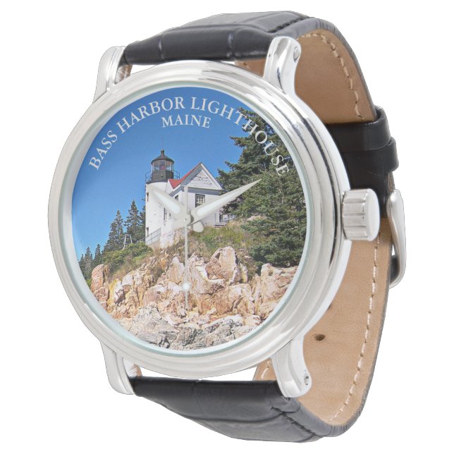 Bass Harbour Lighthouse, Maine eWatch Watch Watch Armbandsur (Vinklad)