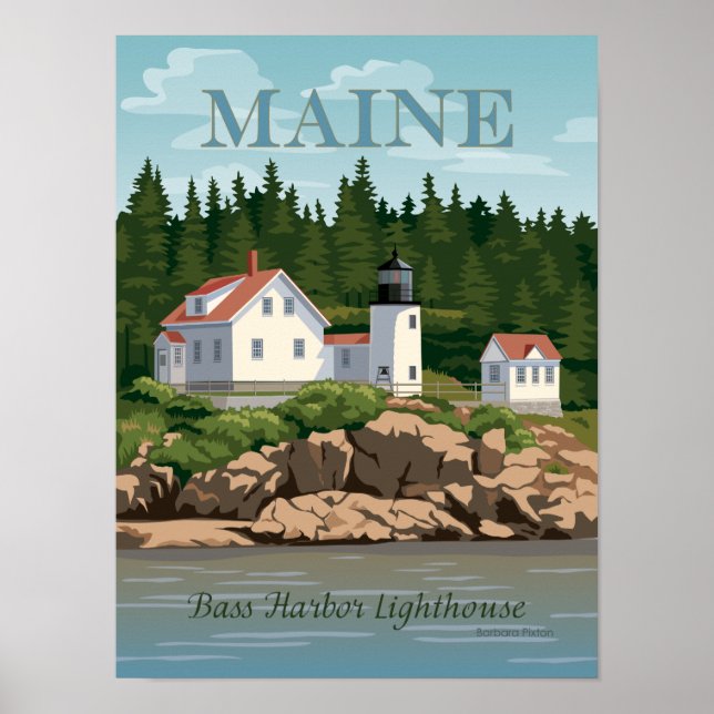 Bass Harbour Lighthouse Poster (Framsidan)