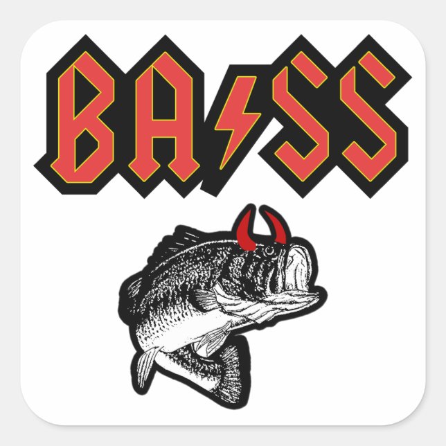 Bass (hästar) fyrkantigt klistermärke (Framsida)