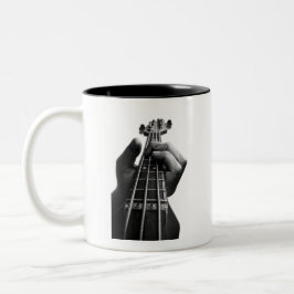 Bass Hero Band Musiker T-Shirt Design Två-Tonad Mugg