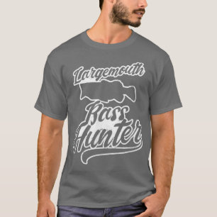 Bass Hunter Design Largemouth Bass Fishing T Shirt