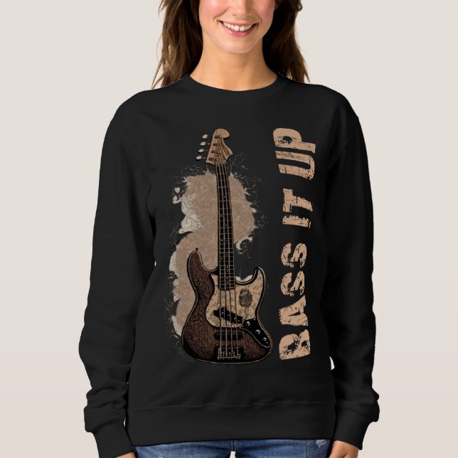 Bass it up music musician bassist t shirt (Framsida)