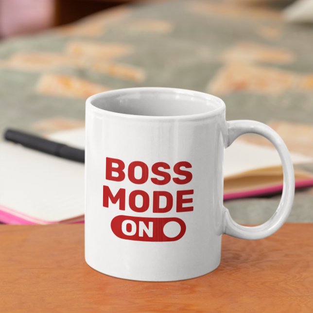 Bass Mode On Red Typography Coffee Mugg (Skapare uppladdad)