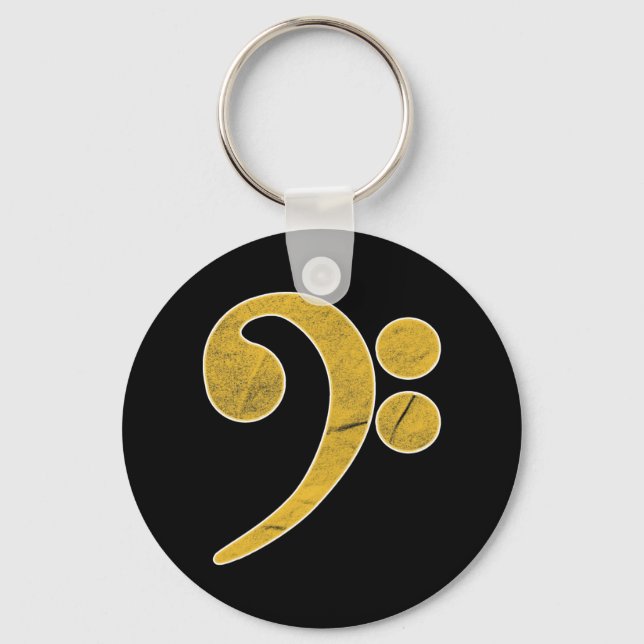 Bass Music Guitar Musician Nyckelring (Framsida)