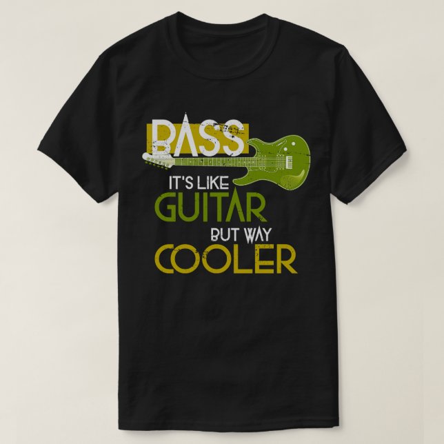 Bass Musician Gift Rock musik Bass Guitar T Shirt (Design framsida)