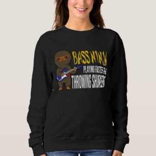 Bass Ninja Spelar Snabbare Än Att Kasta Shurikens T Shirt