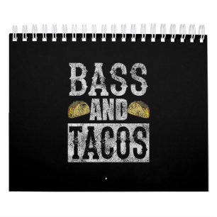 Bass och Tacos, underbart Taco Bass Guitar Distres Kalender