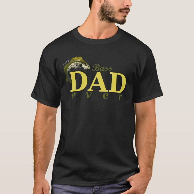 Bass Pappa All Best Pappa Pun Tröja (Framsida)