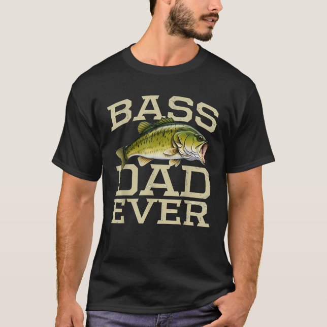 Bass Pappa All Fisherman Fars dag D T Shirt (Framsida)