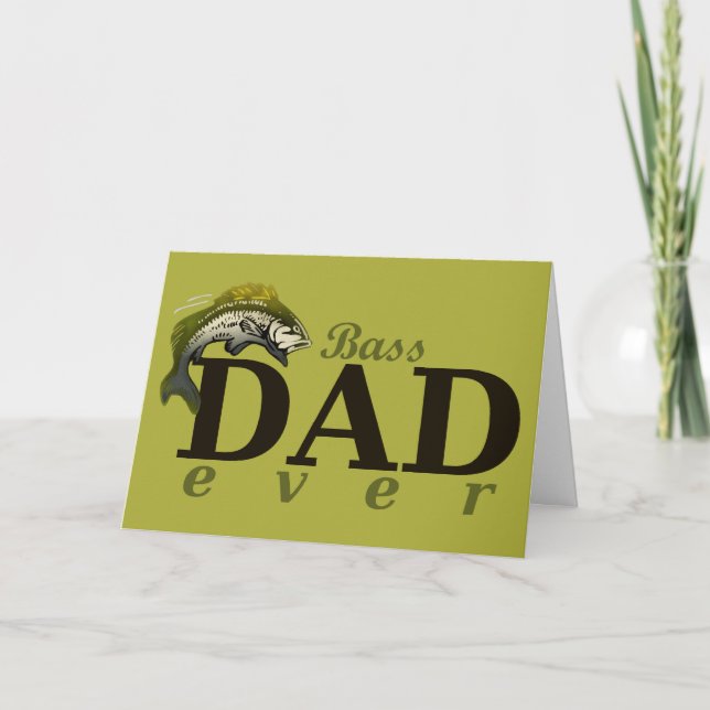 Bass Pappa - det bästa Pappa Pun Fars dag-kortet Kort (Framsida)