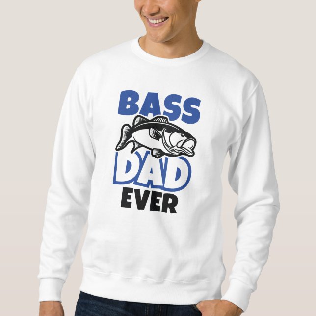 Bass Pappa nånsin Lång Ärmad Tröja (Framsida)