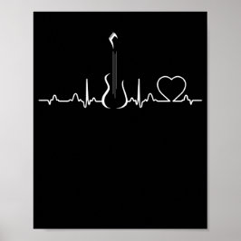 Bass Player Bass Guitar Heartslag Music Instrument Poster