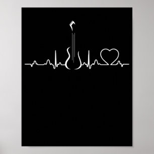 Bass Player Bass Guitar Heartslag Music Instrument Poster
