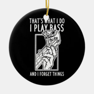 Bass Player Bass Guitar Julgransprydnad Keramik