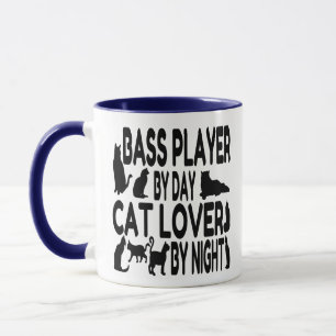Bass Player Cat Lover Mugg