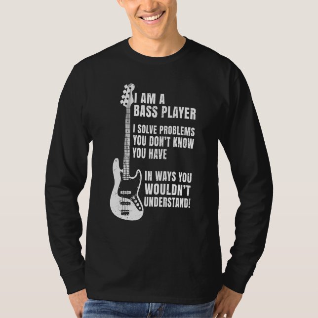 Bass Player-definitionsstöd för musiker Guit T Shirt (Framsida)