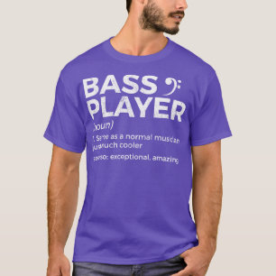 Bass Player-definitionsstöd för musiker med lång l T Shirt
