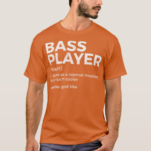 Bass Player-definitionsstöd för musiker med lång l T Shirt