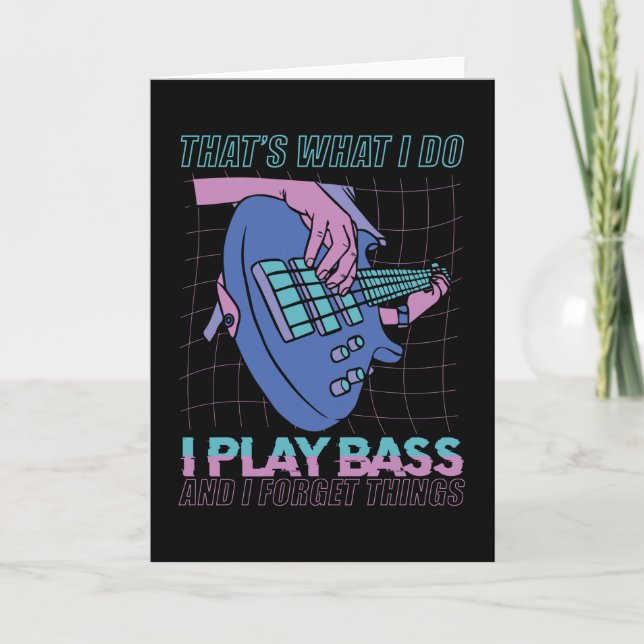 Bass Player Gift Kort (Framsida)